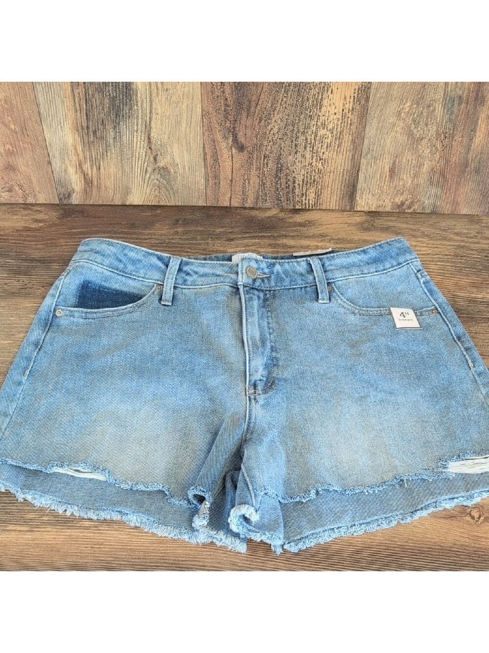 NWT Time & Tru Blue Women's Jean Shorts 12 E130